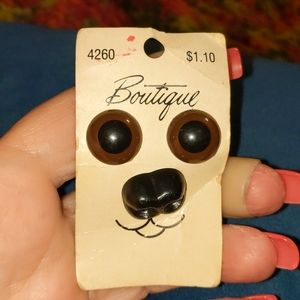 Fun Vintage puppy dog bakelite button on card new